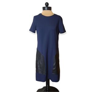 BCBG MaxAzria Blue Shift Dress Short Sleeve NEW Size Small
